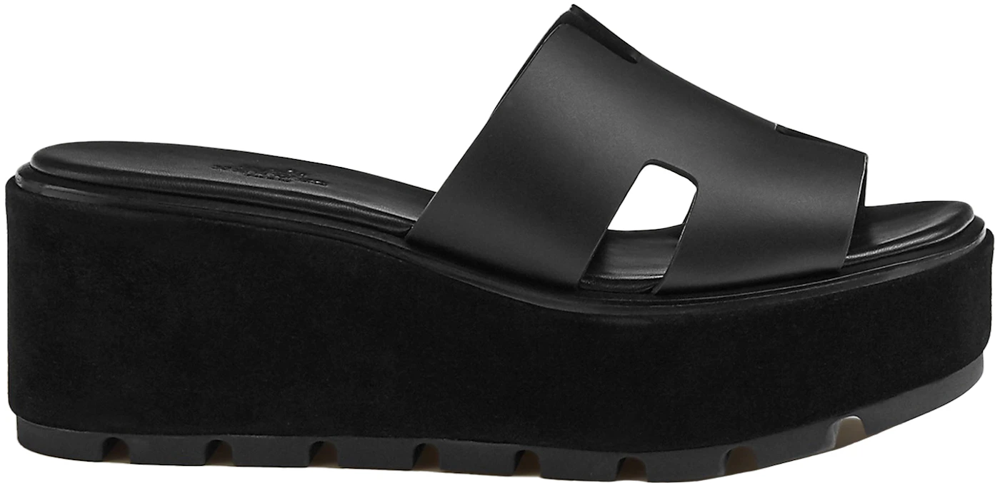 Hermes Eze 30 Sandal Noir Leather - H222144Z 02380 - US