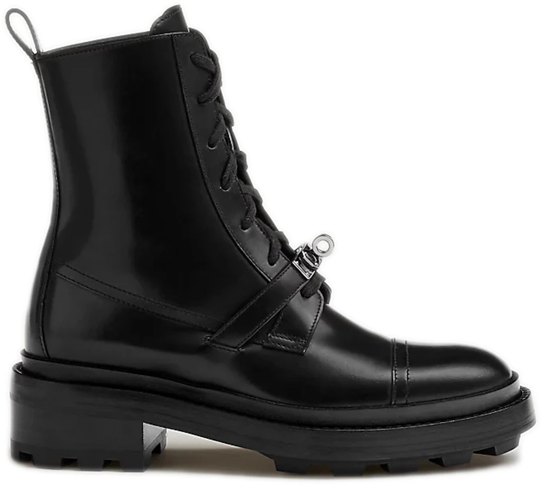 Hermes Funk Ankle Boot Noir Calfskin Leather - H222070Z 02350 - US