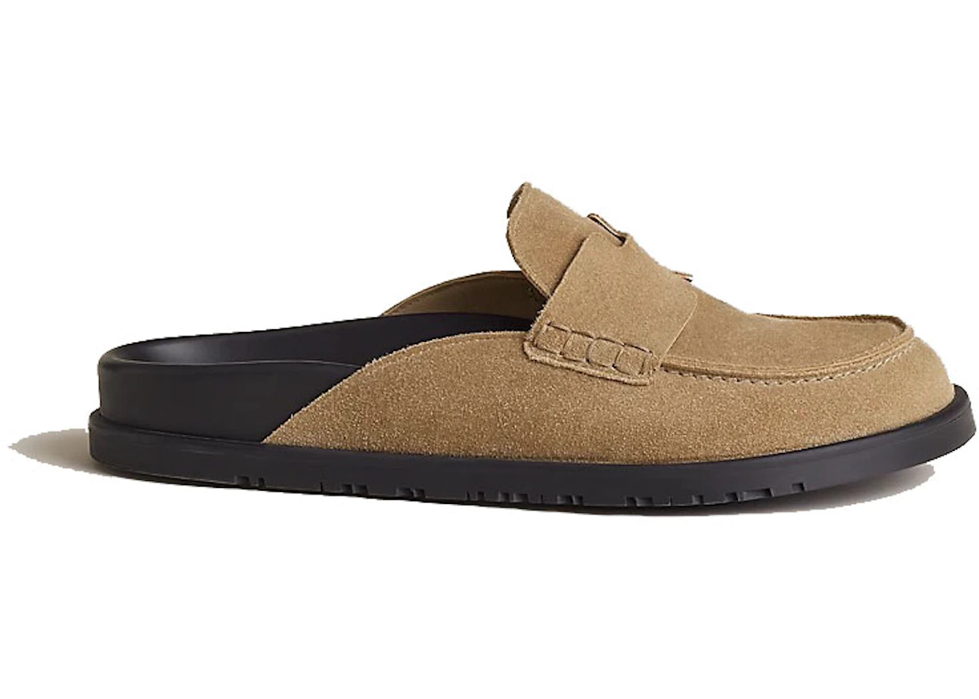 Hermes Go Mule Beige Argile Suede Calkskin (Men's) Men's