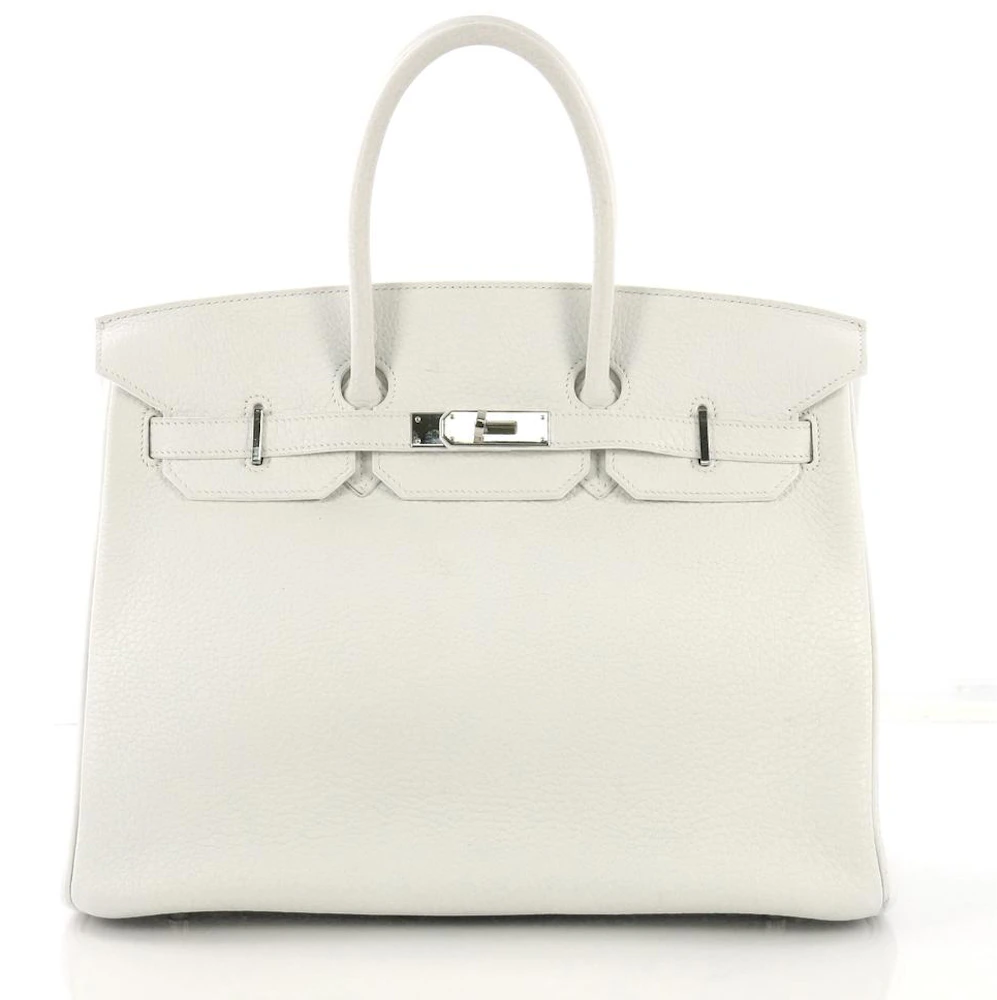 Hermès Birkin 35 White Clemence Graffiti * JaneFinds Custom Shop