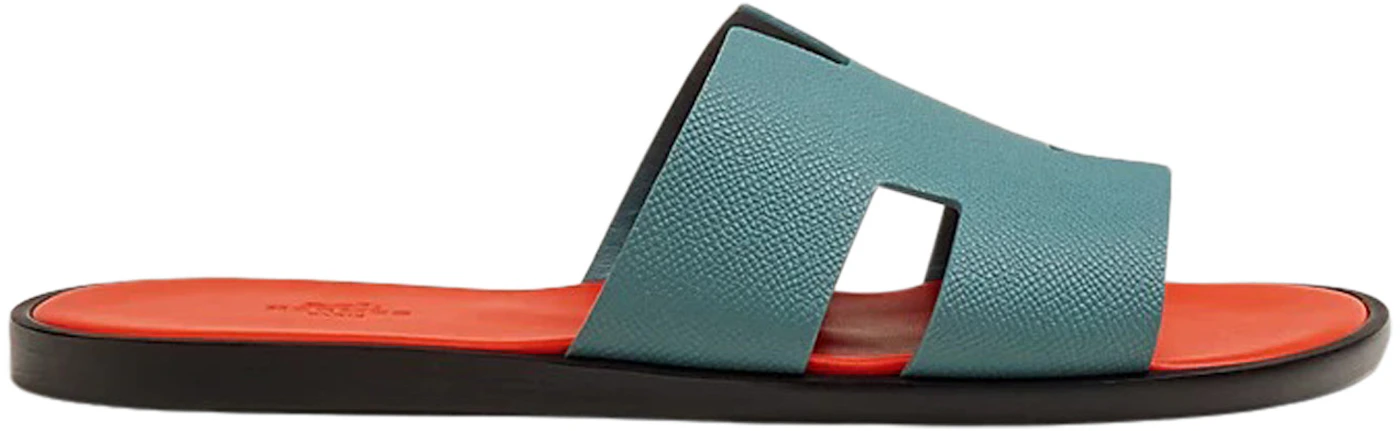 Brand New 2023 Hermes Oran Sandals Leather Blue Bleuet 41.5 Authentic