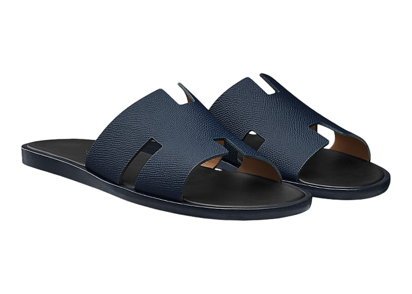 Hermes Izmir Sandal Marine Epsom Leather Men's - H152415Z - US