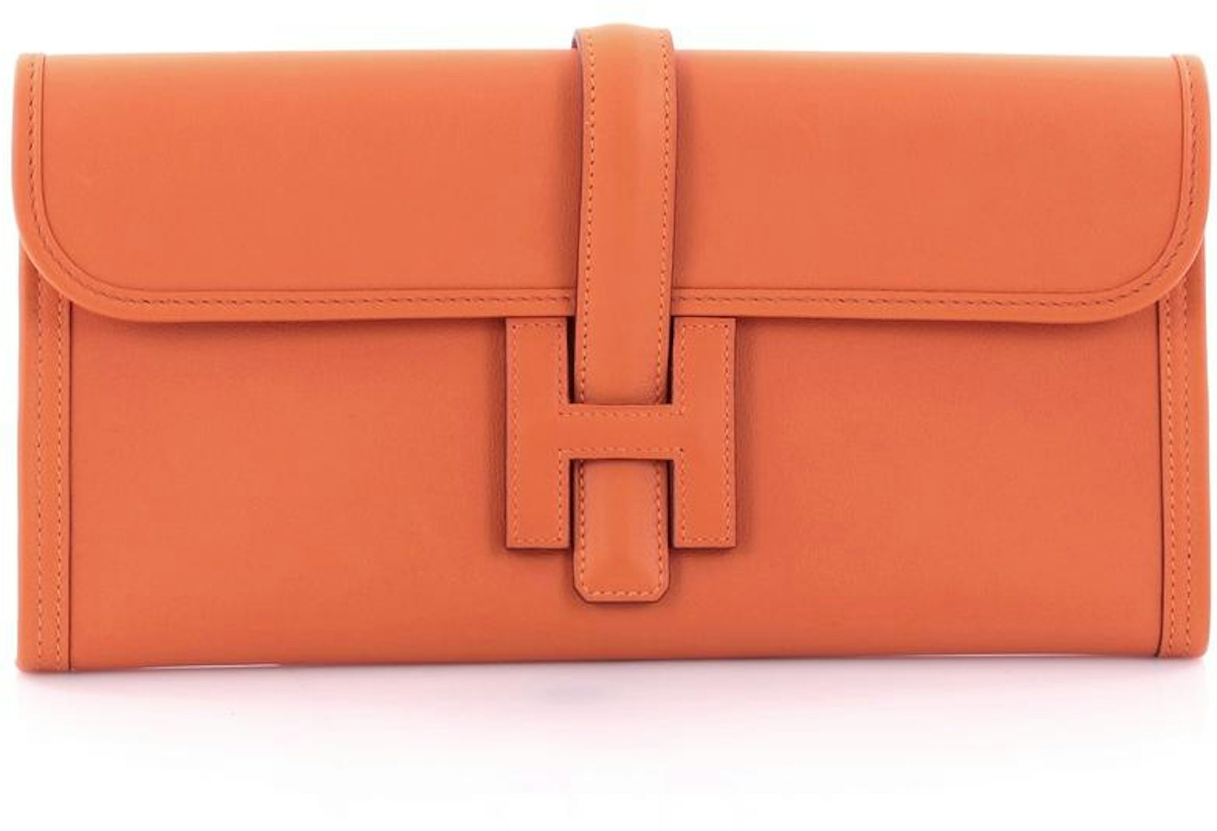 Hermes Jige 29 Clutch Bag Orange Swift Leather - AGL1781