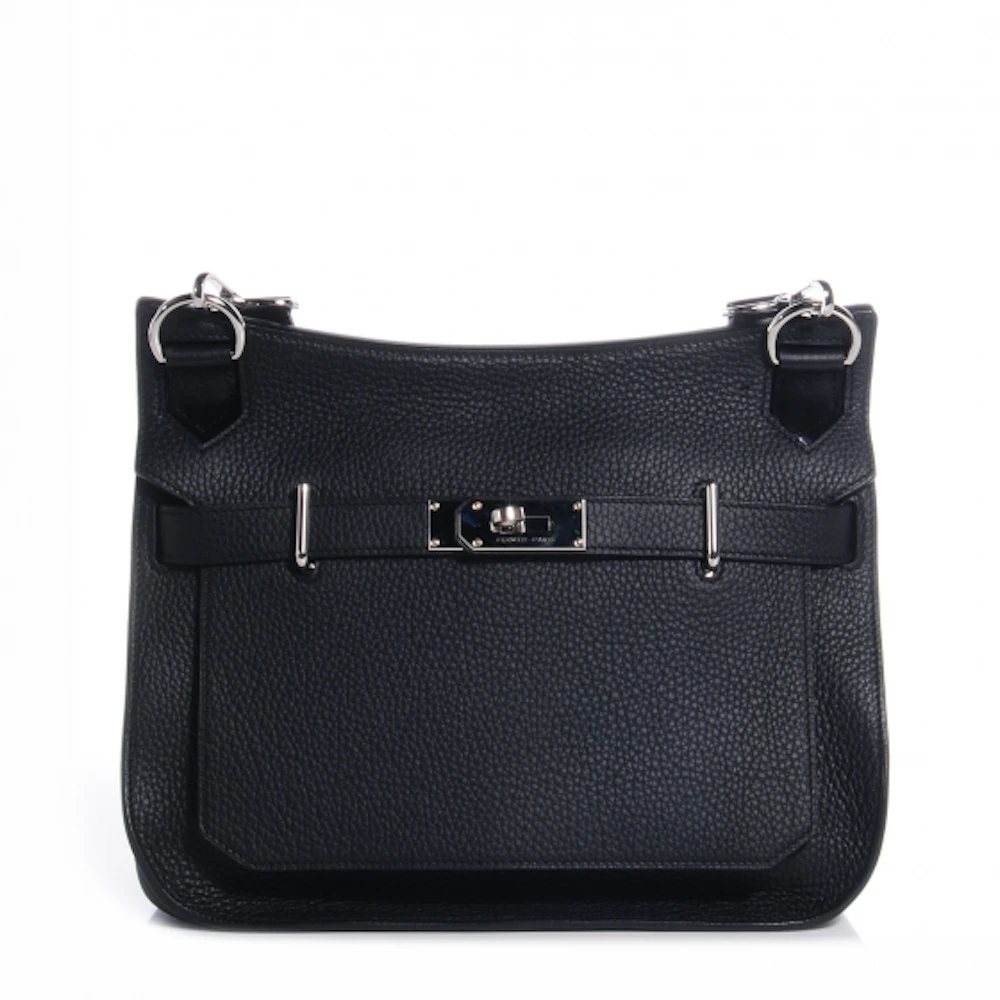 Hermes Jypsiere 28 black Taurillon Clemence leather bag – germau