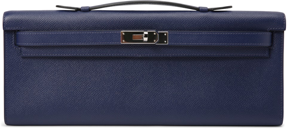 Hermès Kelly Cut Clutch Bag Blue Sapphire - Epsom Leather PHW