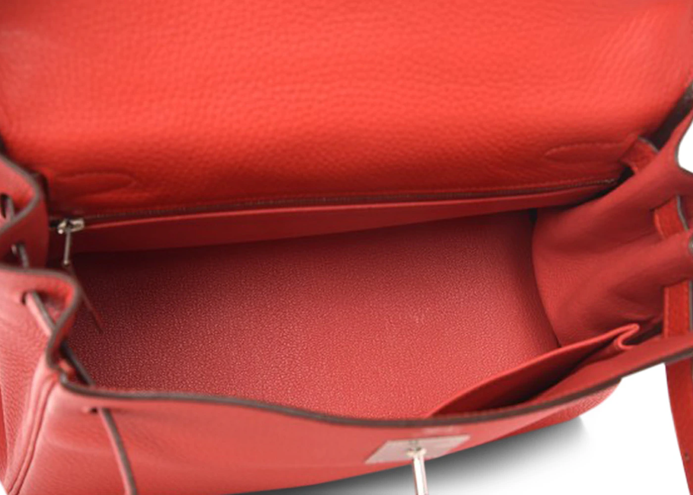 Hermes Kelly Retourne Clemence 28 Rouge Tomate in Taurillon Leather ...