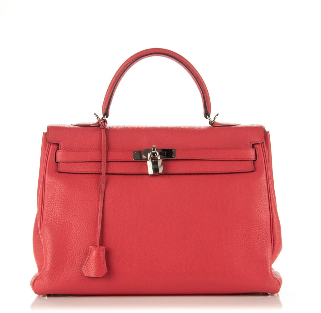 Kelly 28 Rouge Sellier Taurillon Clemence