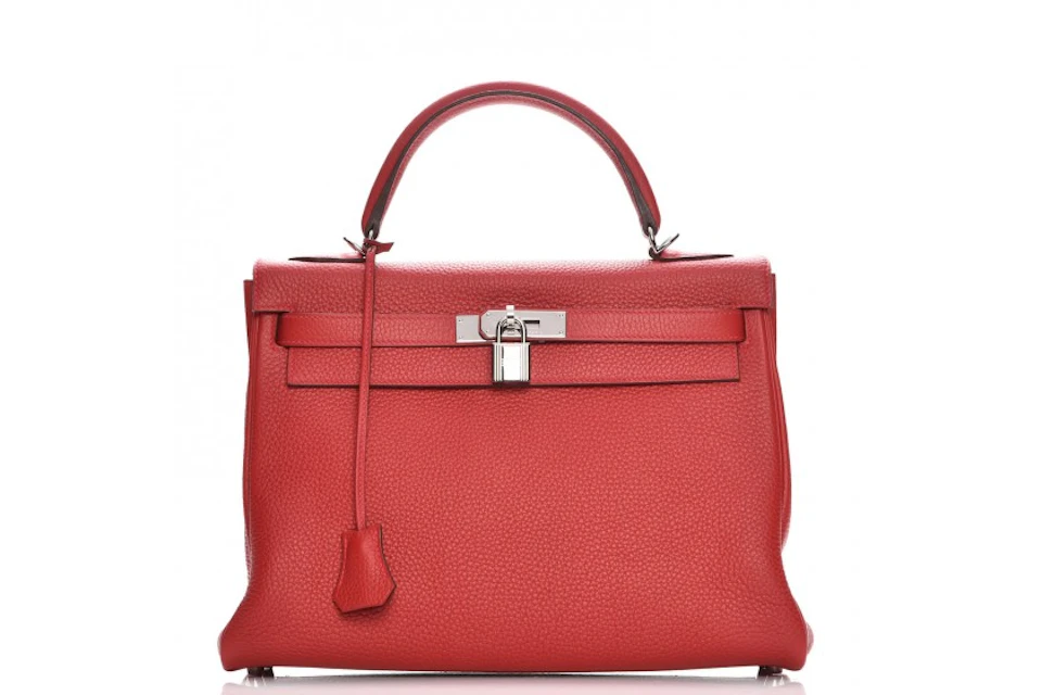 actually Muddy Much Hermes Kelly Retourne Taurillon Clemence 32 Rouge Casaque - US