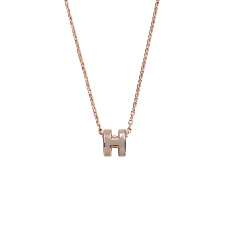 Pre-owned Hermes Mini Pop H Pendant Marron Glace