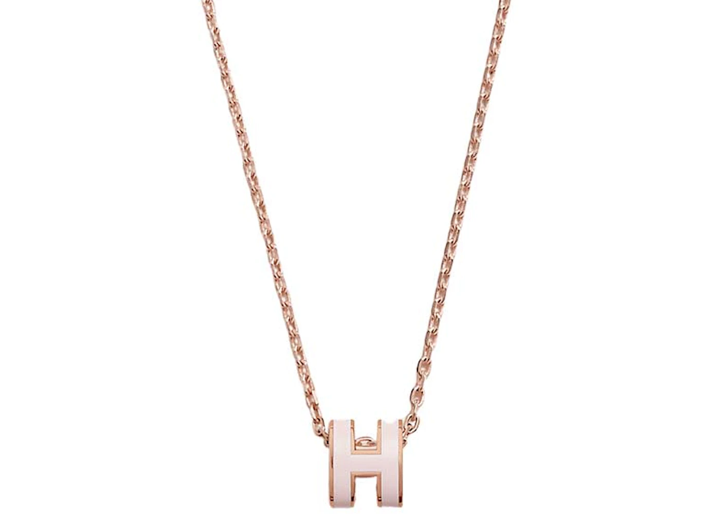 Hermes Mini Pop H Pendant Rose Dragee