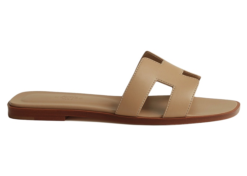 Hermes Oran Sandal Beige Linen (Women's) - H202230Z-5K385 - JP