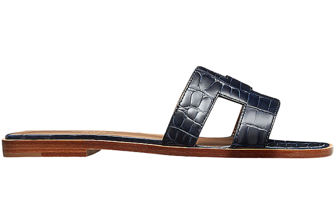 Hermes Oran Sandal Marine Alligator Leather