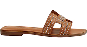 Hermes Oran Sandal Naturel Mini Stud Calfskin Leather