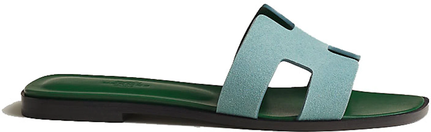 Hermes Oran Sandal Vert D'eau Suede Goatskin - H221208Z - US