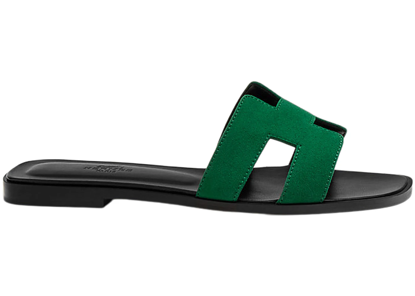 Hermes Oran Sandal Vert Electrique Suede Goatskin - H222288Z - US