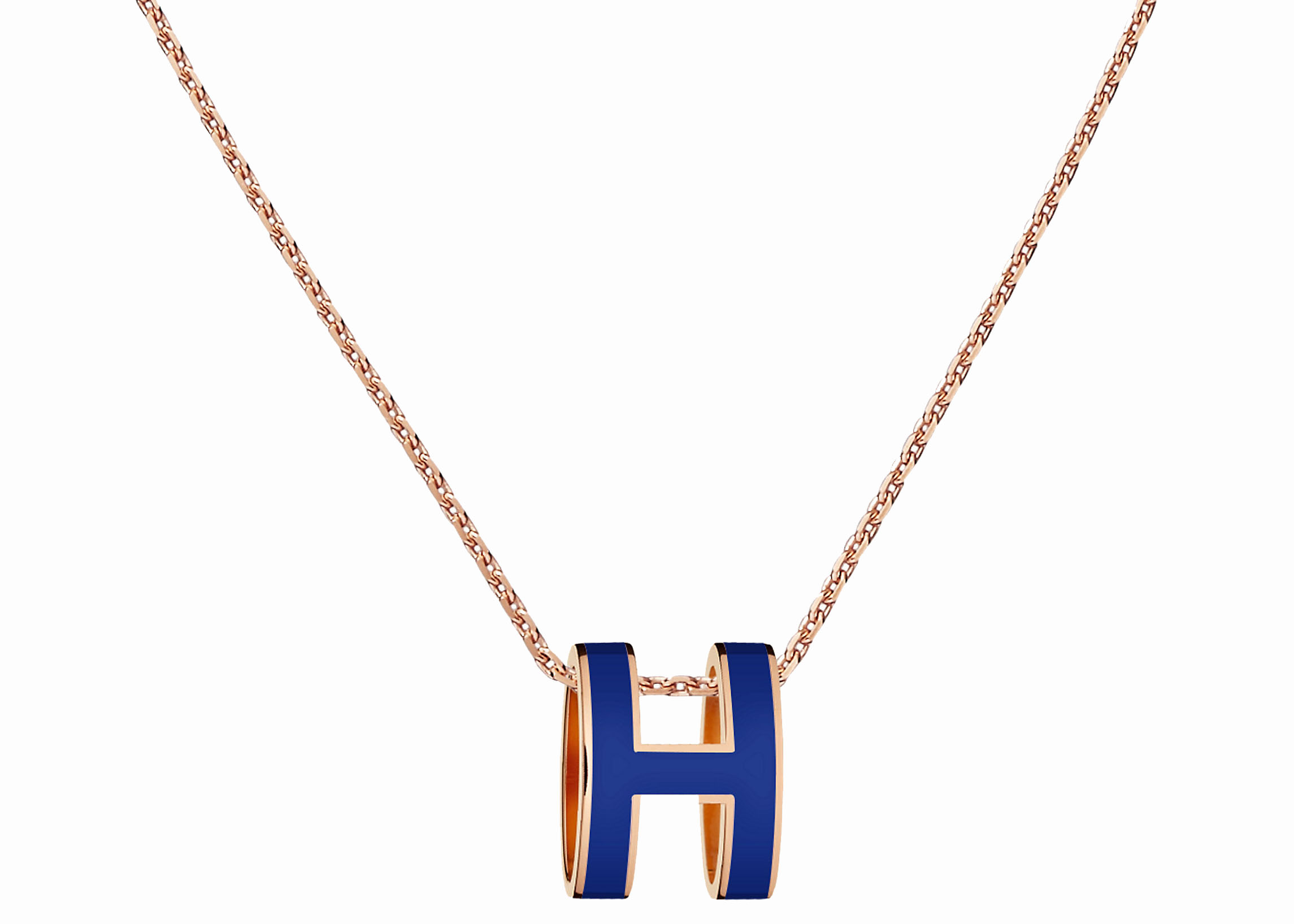 Hermes Mini Pop H Pendant Gold-tone Bleu Jean in Lacquered Metal with  Gold-tone - US