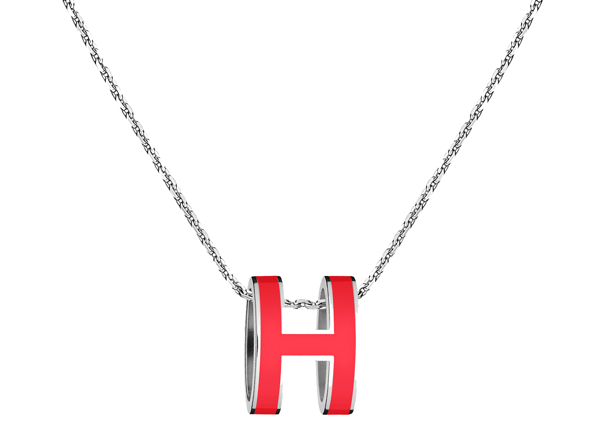Hermès // Taupe Mini Pop H Necklace – VSP Consignment