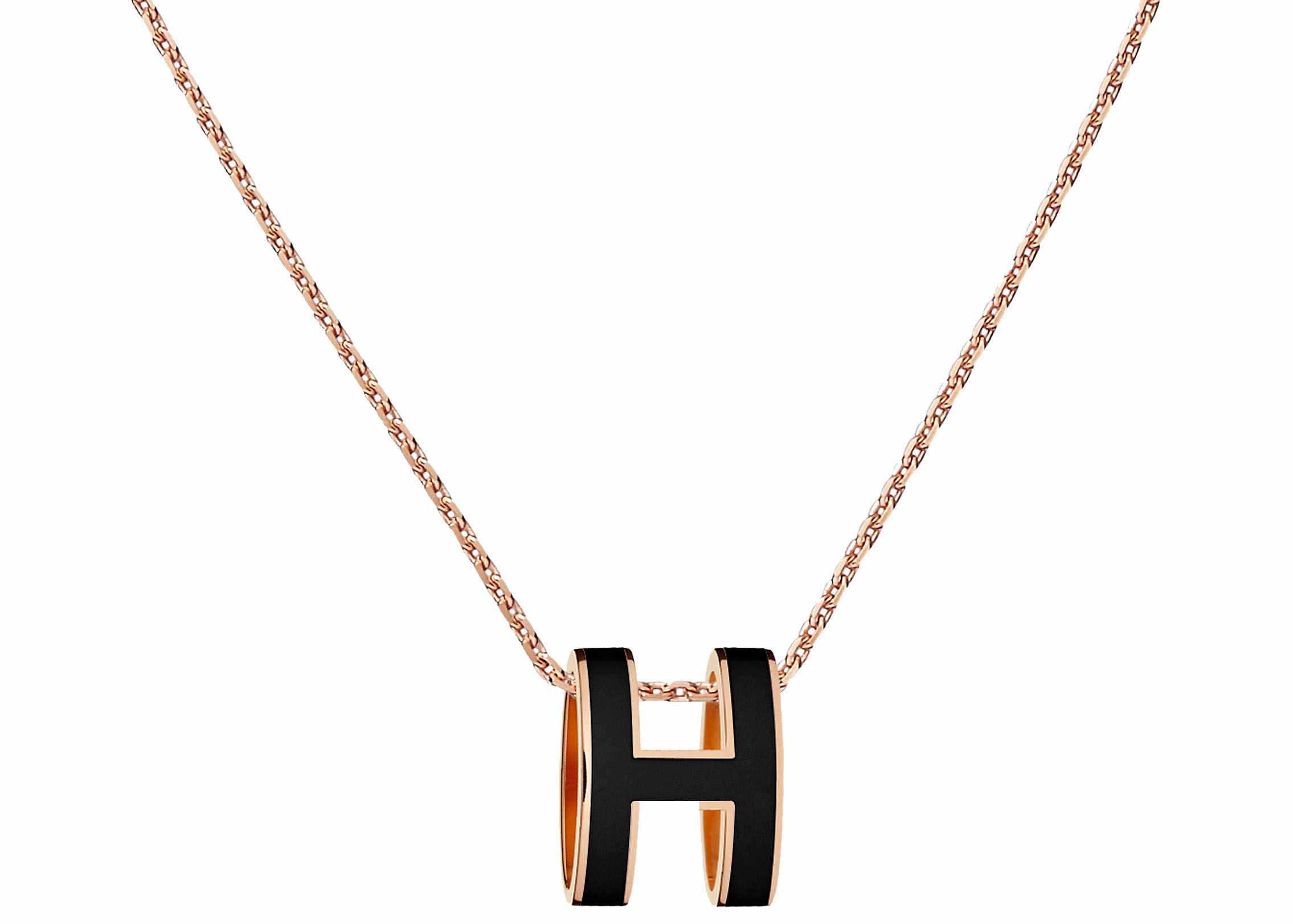 Pop h pink gold necklace Hermès Pink in Pink gold - 33063018