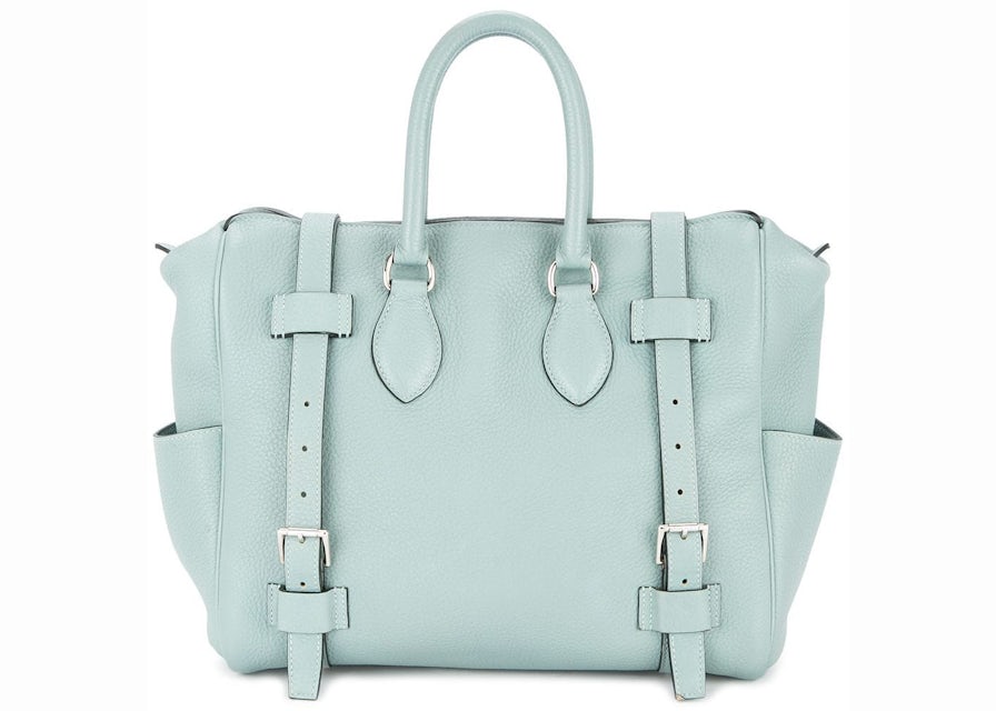 Hermes Lindy 30 Bleu Atoll Taurillon Clemence Leather Blue