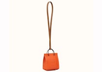 Hermes Shopping Bag Charm Orange