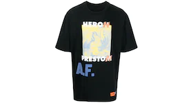 Heron Preston A.F. Authorised Oversized T-Shirt Black/Lemon Yellow