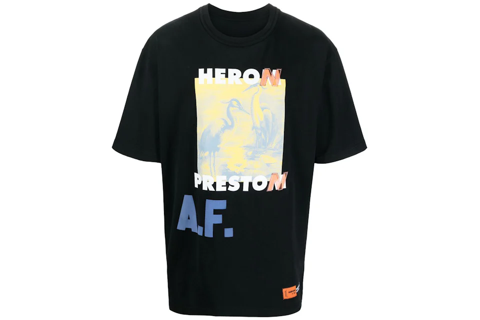 Heron Preston A.F. Authorised Oversized T-Shirt Black/Lemon Yellow