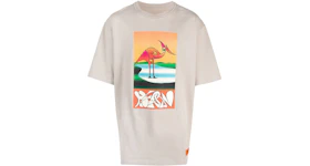 Heron Preston Abstract Heron Print T-Shirt Grey/Orange
