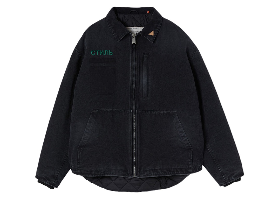 Pre-owned Heron Preston Ctnmb Canvas Pockets Jacket Jacket Black/green