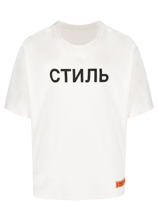 Pre-owned Heron Preston Ctnmb Logo T-shirt White/black