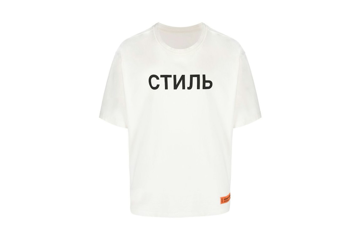 Pre-owned Heron Preston Ctnmb Logo T-shirt White/black