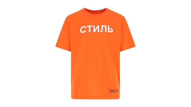 Heron Preston CTNMB Logo T-shirt Orange/White メンズ - JP