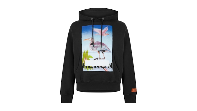 Pre-owned Heron Preston Men's Censored Heron Logo Hoodie In Black