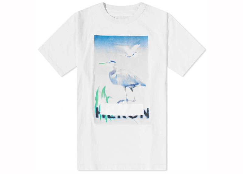 Pre-owned Heron Preston Men's Censored Heron Tee Shirt In White