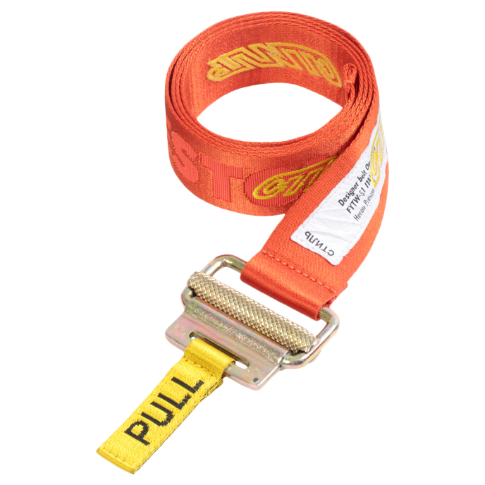 Heron Preston Tape Belt Orange/Gold