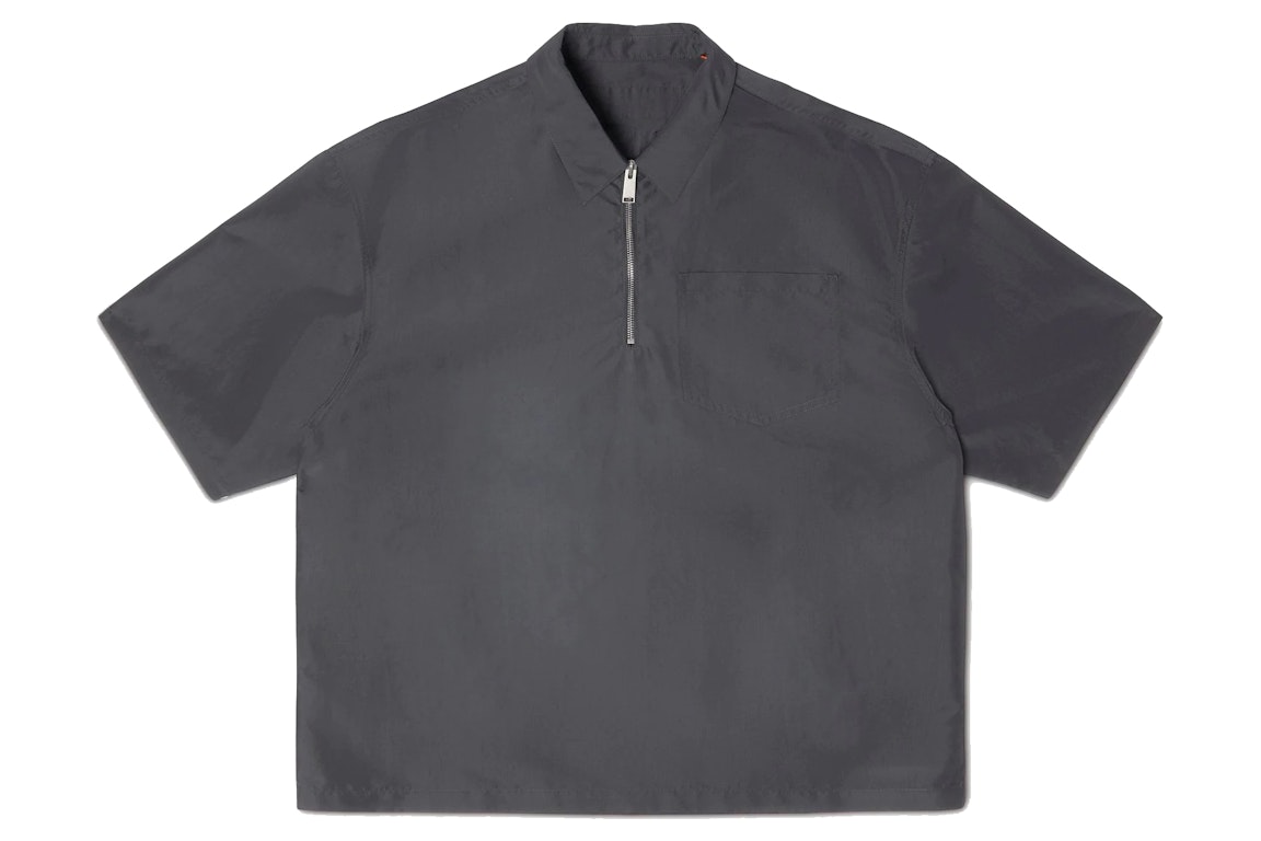 Pre-owned Heron Preston Ex-ray Nylon Zip Ss Shirt Black/no Color