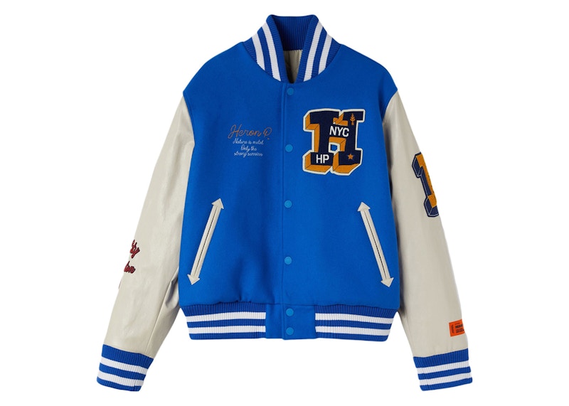 Heron Preston Heron Patches Varsity Jacket Jacket Blue/Yellow