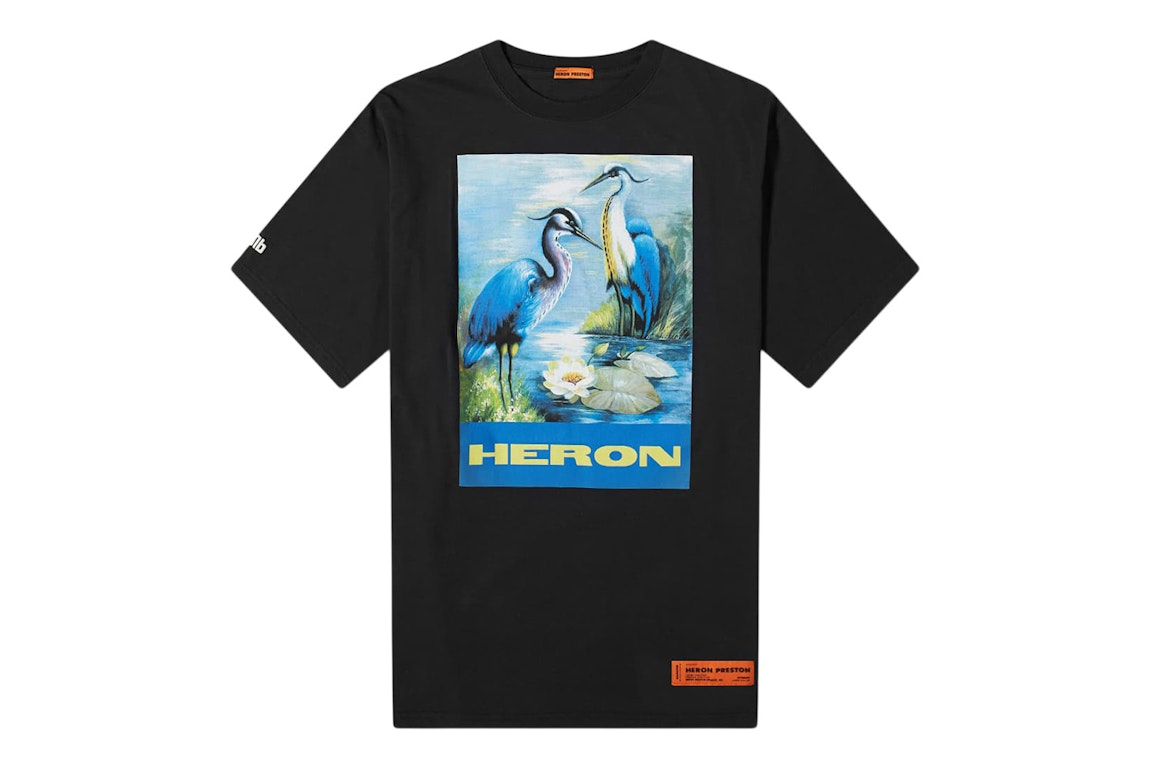Pre-owned Heron Preston Heron Print Oversized T-shirt Black/blue/multi
