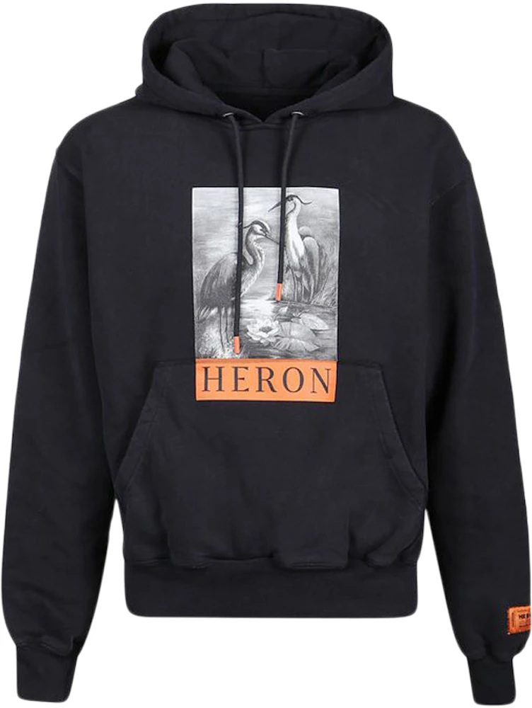 Heron Preston Herons Sketch Hoodie Black/White/Orange Men's - SS22 - US