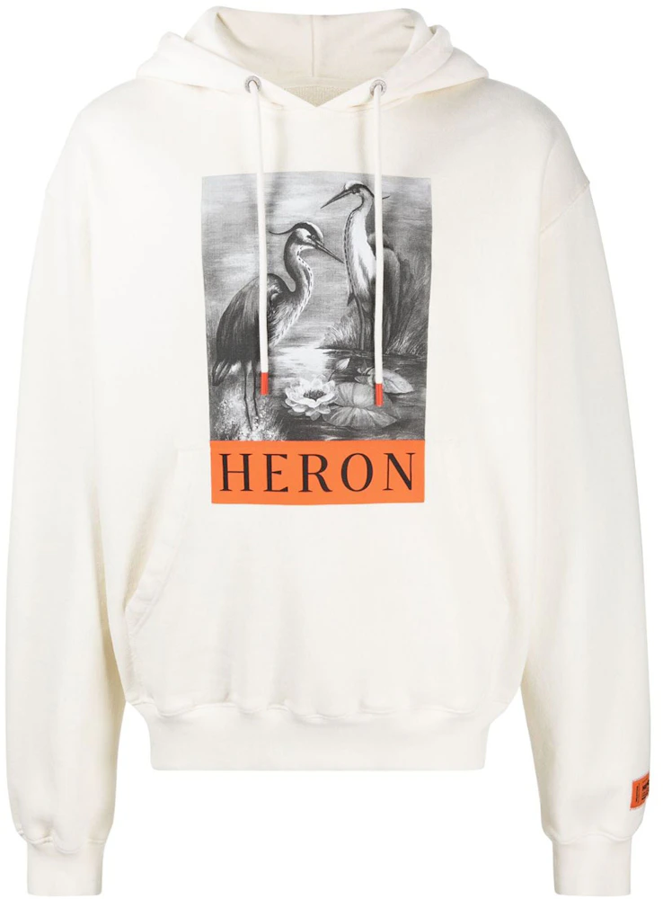 Heron Preston Herons Sketch Hoodie White/Black/Orange Men's - US