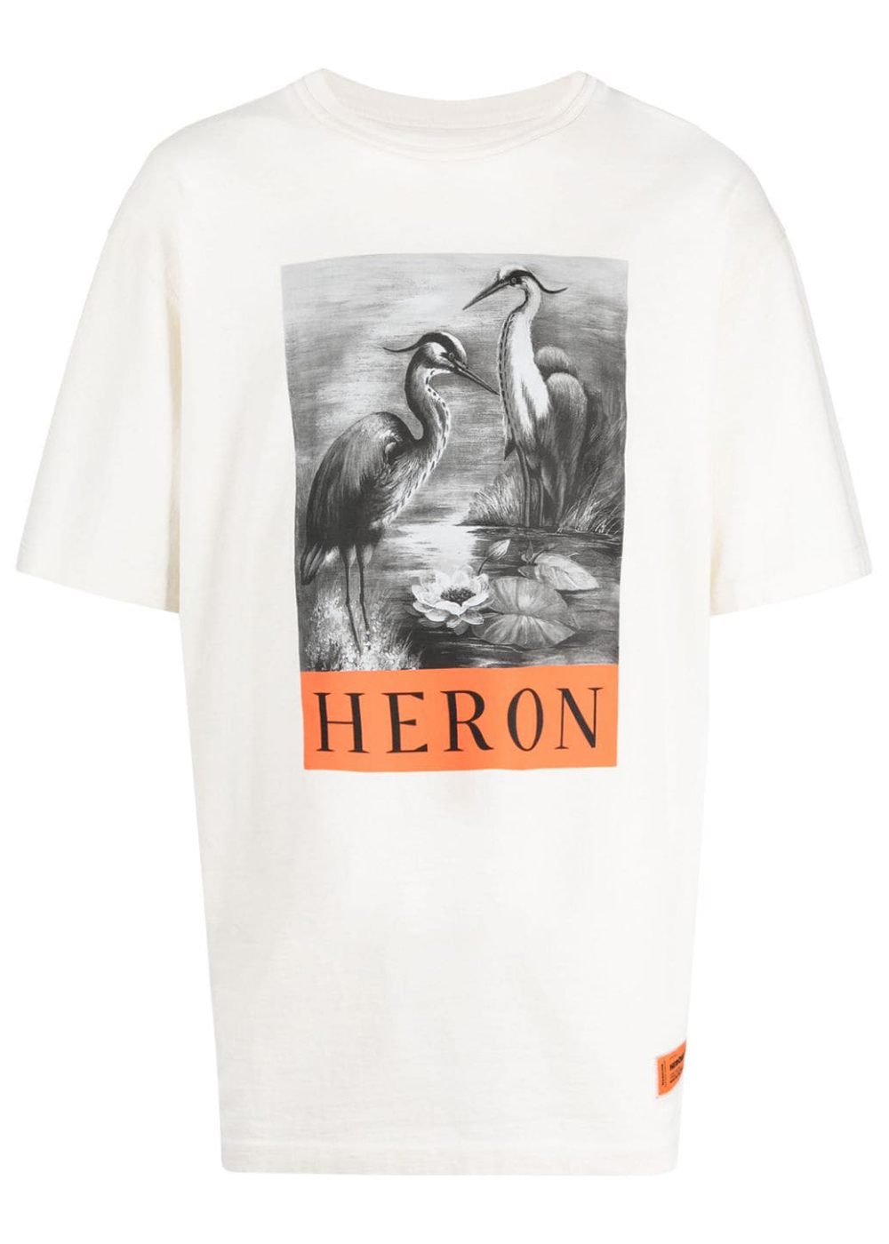 Heron Preston Herons Sketch Oversized T-Shirt White/Black/Orange ...
