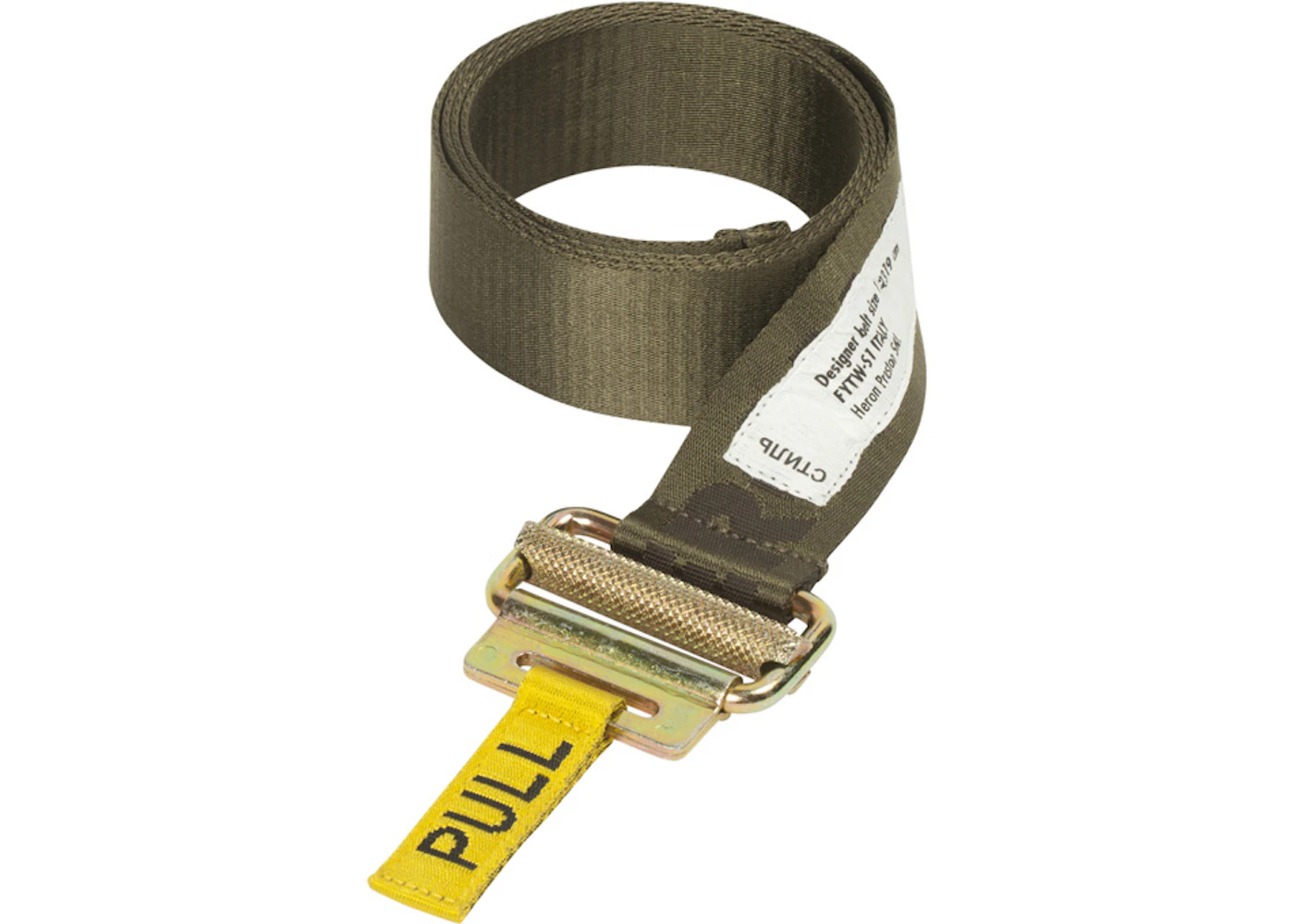 Heron Preston Jacquard Tape Belt (SS19) Olive Men's - SS19 - US