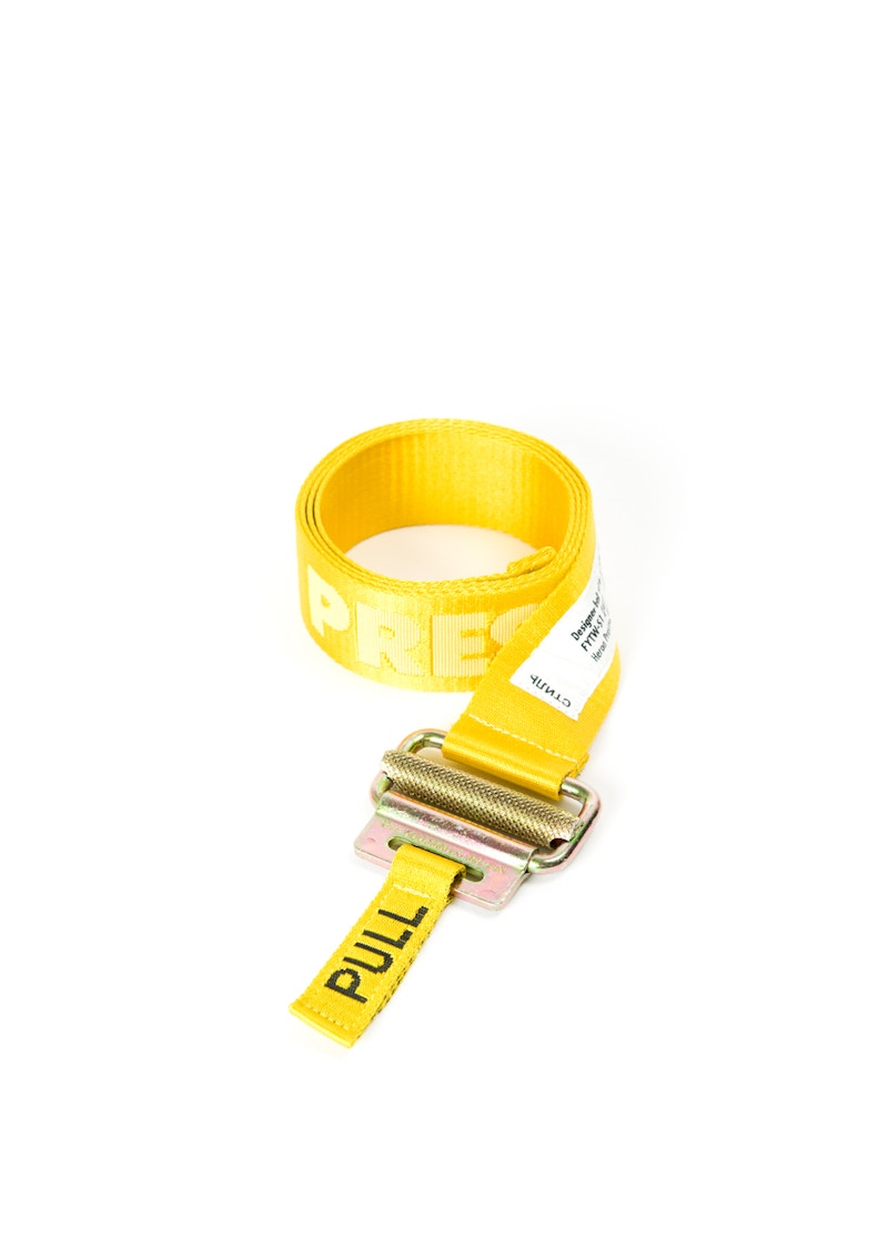 Heron Preston Jacquard Tape Belt (SS19) Yellow - SS19 Men's - US