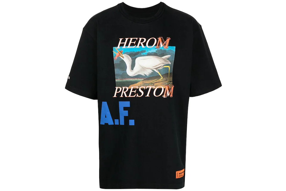 Heron Preston Logo Print AF Oversized T-Shirt Black