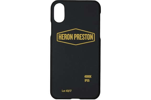 Heron Preston Logo iPhone X Case (SS19) Black/Yellow