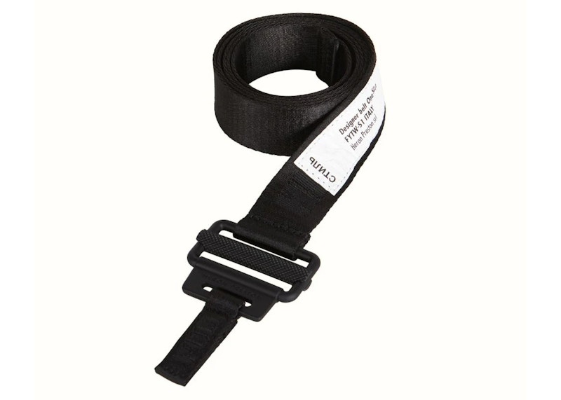 black buckle tape belt