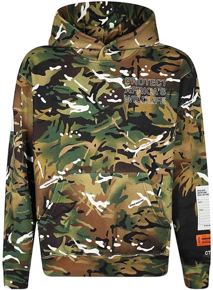 Heron Preston Ministry of Defence Camouflage Hoodie Green/Multi Men's - US