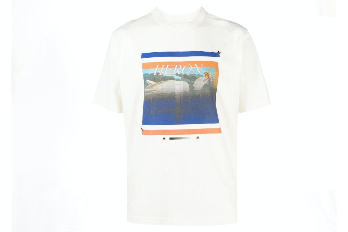 Pre-owned Heron Preston Misprinted Heron T-shirt White/navy