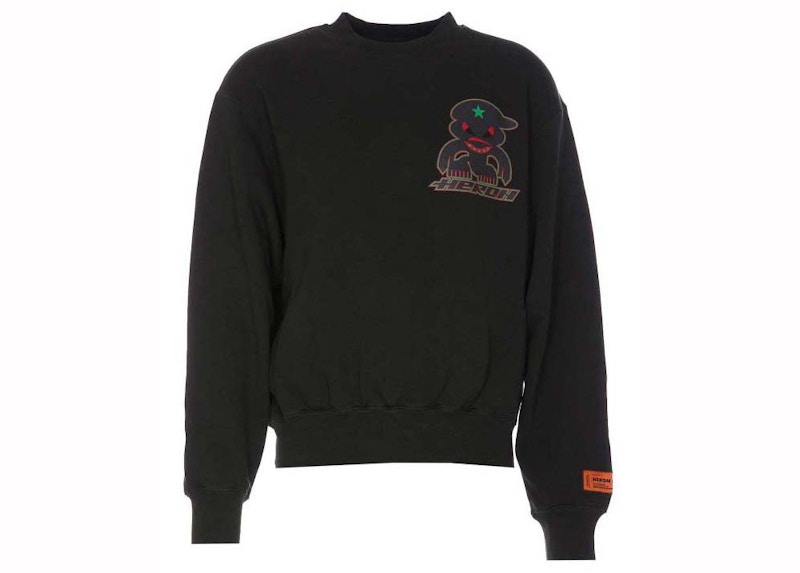 Pre-owned Heron Preston Men's Monster Crewneck Sweatshirt In Black