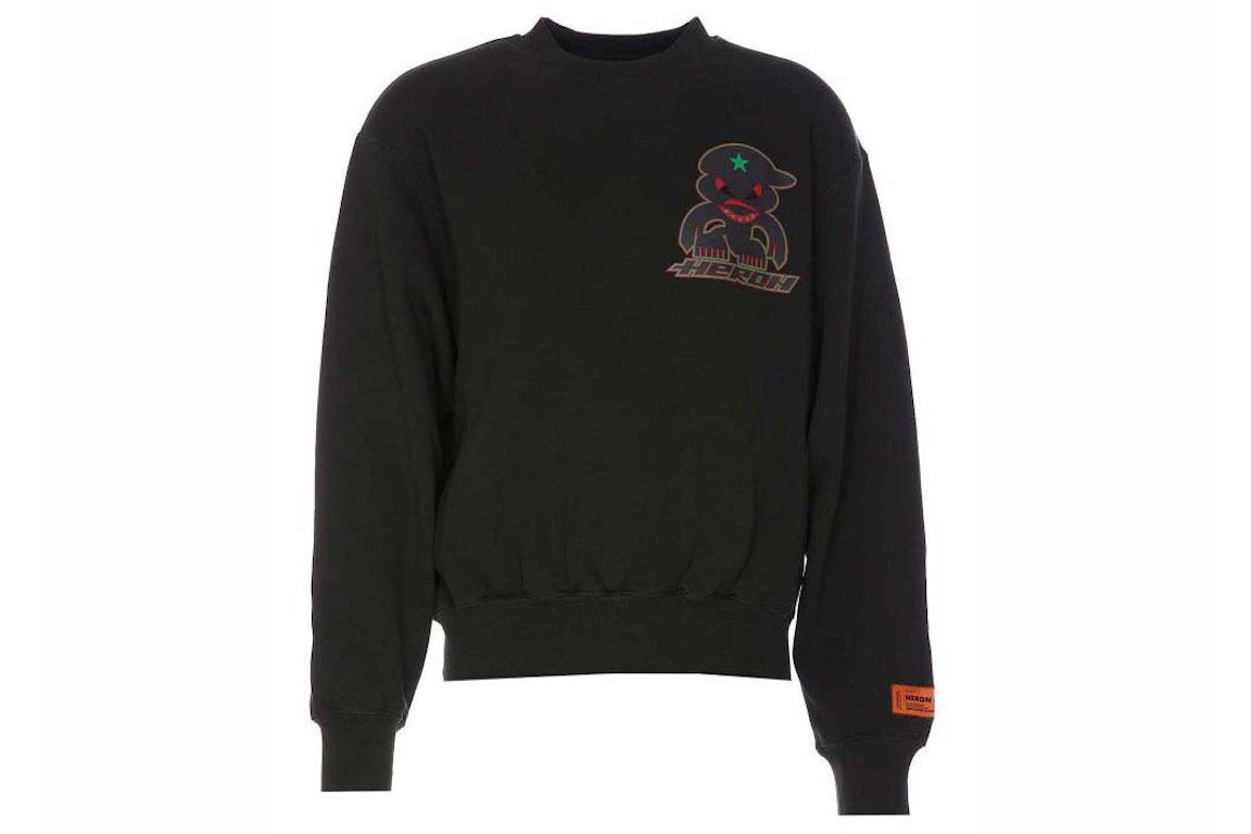 Pre-owned Heron Preston Monster Crewneck Sweatshirt Black