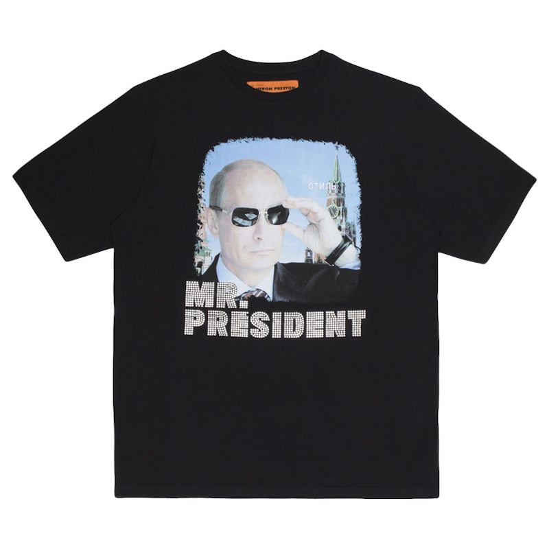 Heron Preston Mr. President Graphic Print T-Shirt Black